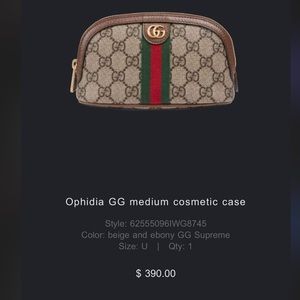Ophidia GG medium size cosmetic case